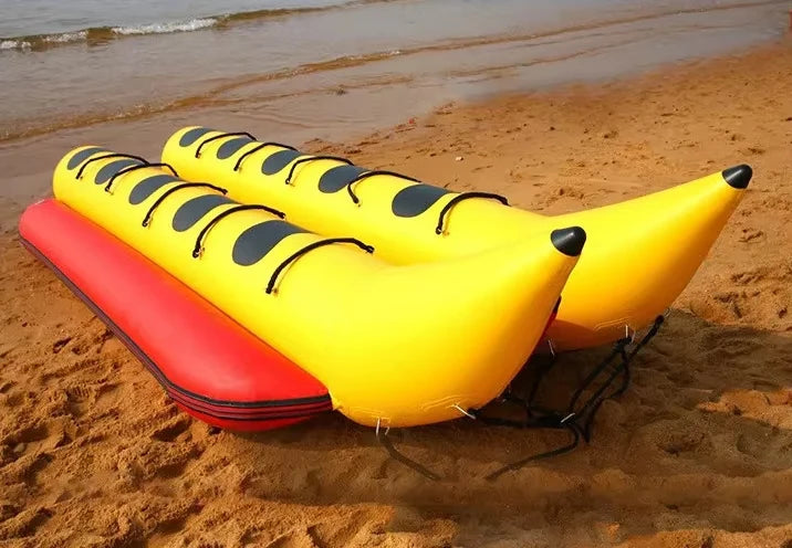 Wholesale  High Quality Inflatable Pvc 10 Person Towable Tube Inflatable Banana Boat Tube Pontoons for Rental