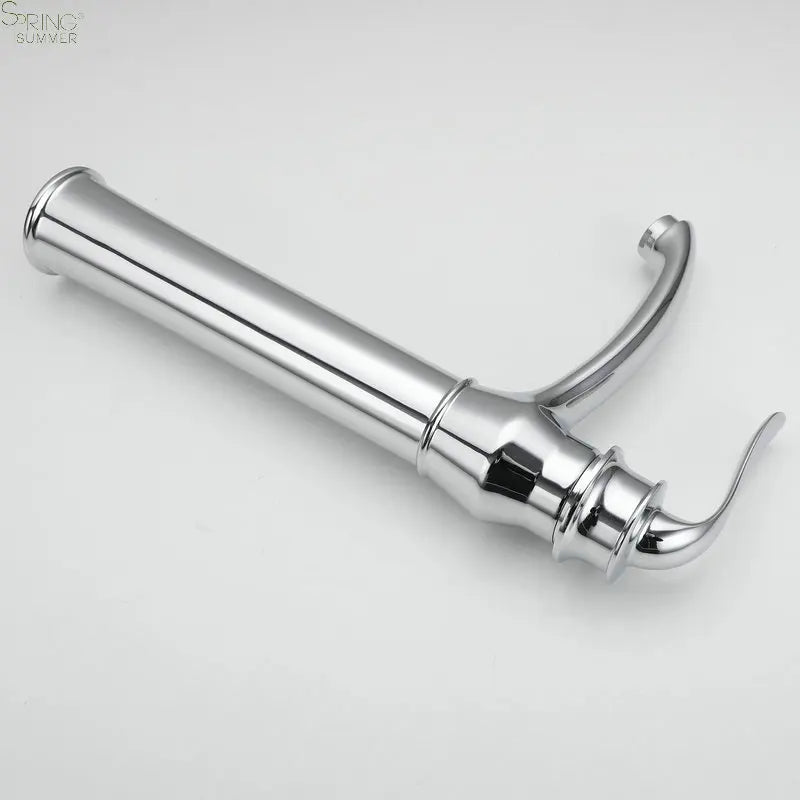 European Style Zinc Single Hole Single Handle Counter Top Metered Ceramic Valve Core Bathroom Tall Wash Basin Faucet