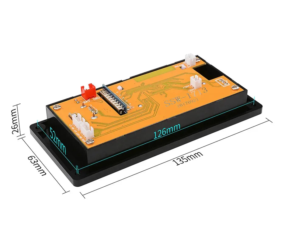Bluetooth 12V LCD MP3 Decoder Board WAV WMA Decoding MP3 Rec Player Audio Module Support FM Radio AUX USB With Lyrics Display