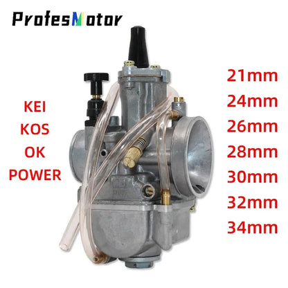 Koso OKO Motorcycle Universal Carburetor For PWK 21 24 26 28 30 32 34mm 2T 4T Carburador With Power Jet for Moto ATV Go Karts