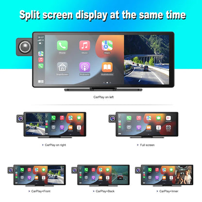 Portable 3 Channels Carplay Screen 10 Inch Suit for All Car Car Multimedia Bluetooth CarPlay Touch Screen Car Radio