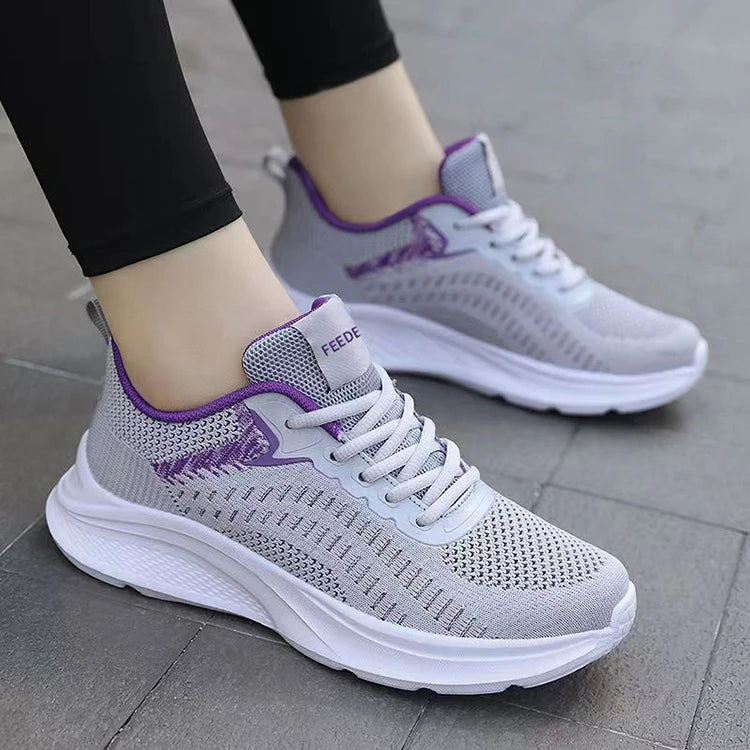 Y 36-40 Women's Casual Breathable Lightweight Running Walking Style Comfortable Sneaker Soft Soles Shoes for Women Four Seasons