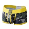 For Camouflage Print Color-Block Briefs Knitted Breathable Quick Dry Anti-Bacterial Low Rise Men's Underwear