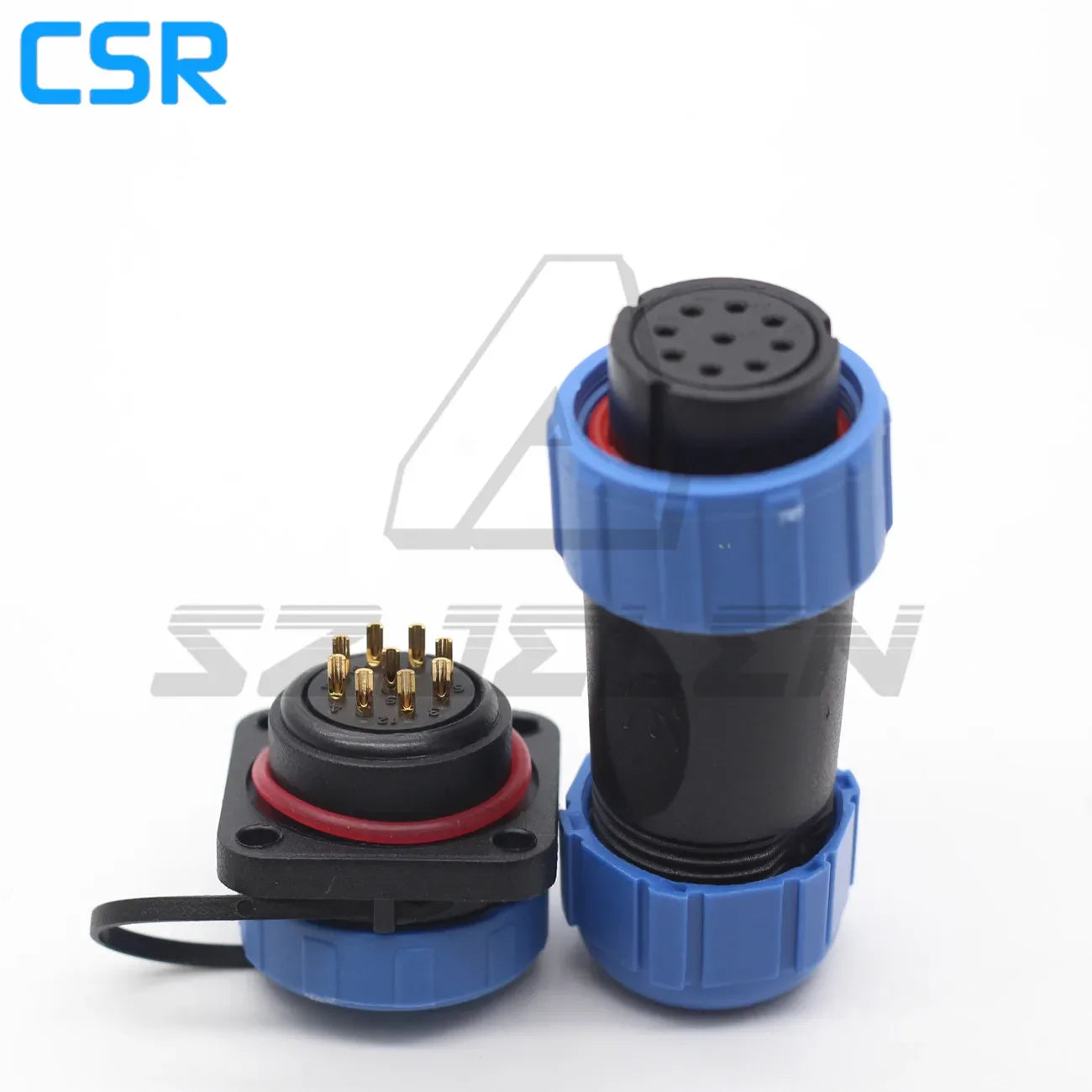 SP21 2/3/4/5/6/7/8/9/10/12 Pin IP68 Waterproof Connector Square Plastic Panel Mounting Connector Plug Female And Socket Male
