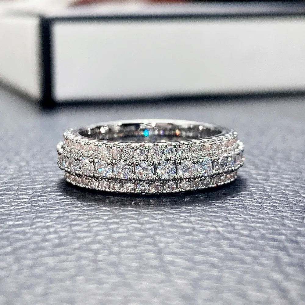 F1652 White Gold Diamond Ring Round Brilliant Cut D Color Women's Classic Engagement Ring