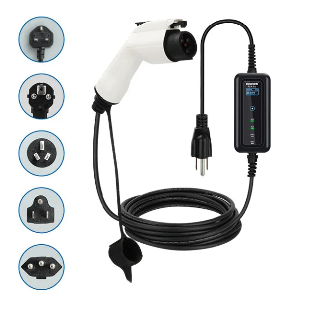 Type 1 to Type 2 Ev Charging Cable 8A/10A/13A/16A Ev Onboard 3.5kw Ev Charger Type 2 Electric Car Charging Stations