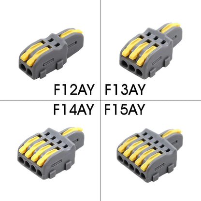 Wire Connector 1 Input Multiple Output Electrical Splitter Push-in Terminal Block Butt Home LED Light Quick Wiring Connectors