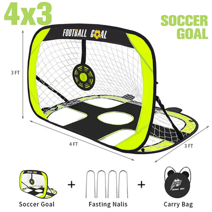 Wholesale Foldable Portable Green Pop-up Soccer Goal Nets for Kids & Toddlers-Backyard & Beach Training Equipment