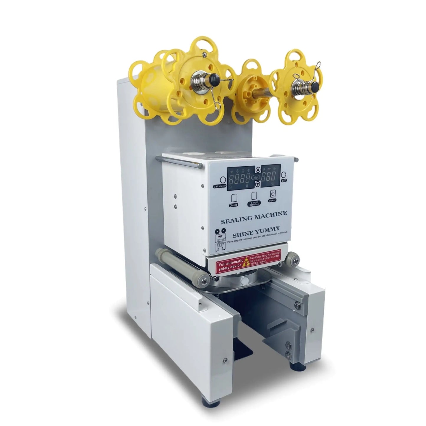 Certified NSF/CE/ETL Commercial 90/95 Caliber Milk Tea Shop Cup Sealing Machine with EU  Automatic Bubble Tea Cup Sealing