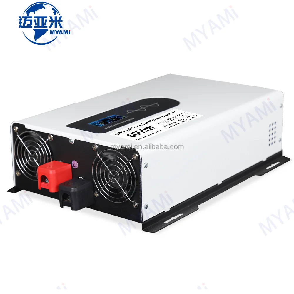 For Dual Output 3000W 12-96V DC Input Grid LCD Display Solar AC 220V Inverter Pure Sine Wave Low-Frequency Air Conditioner