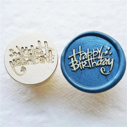 Greeting stamp with love thank you happy birthday christmas handmade Wax Seal Stamp Retro Antique Sealing Wax baby friend gifts