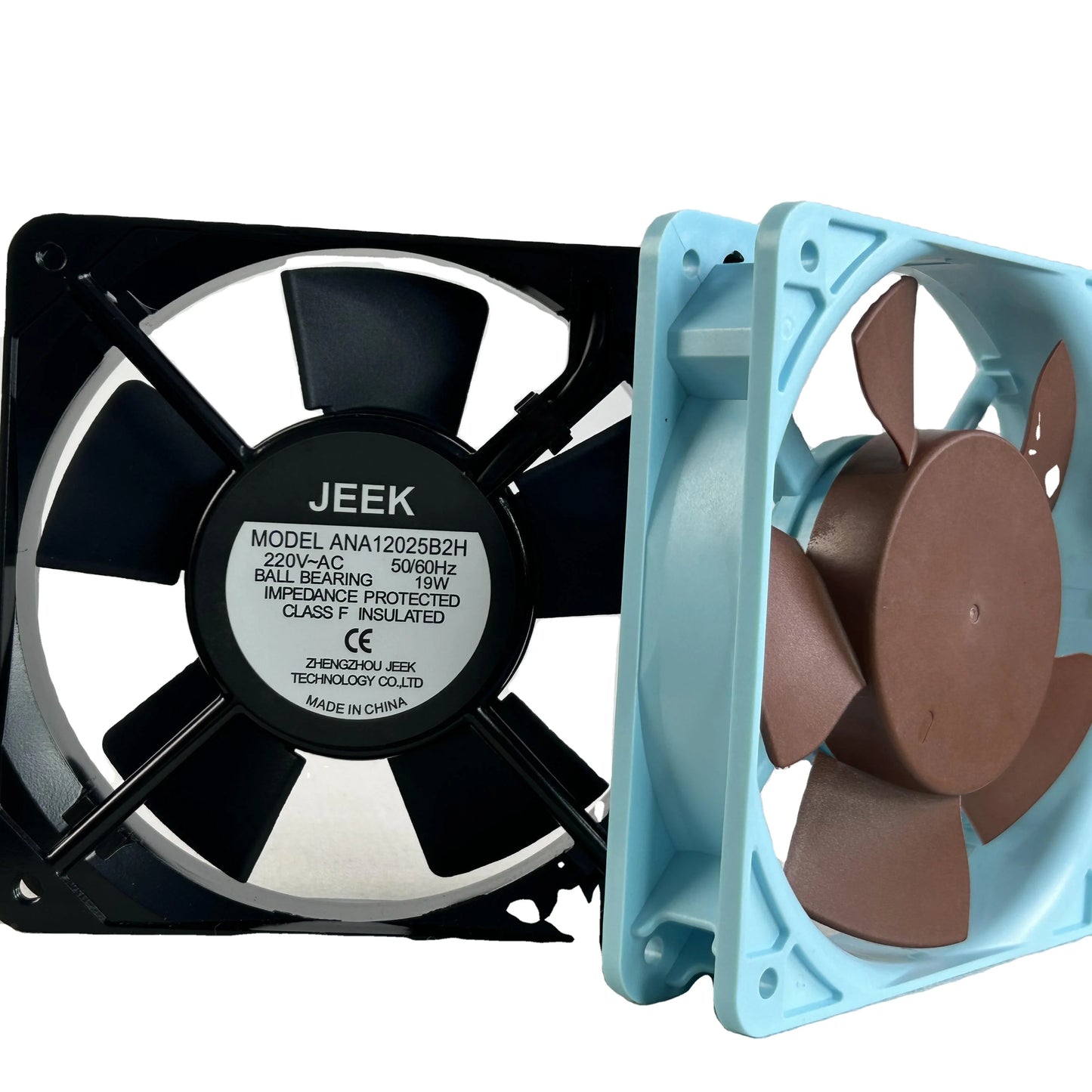JEEK 12025 230V AC Cabinet Fan CE Certified 19W Aluminum Frame for Distribution Box and Industrial Ventilation