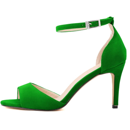 Faux Velvet Sandal Women Pumps Shoes Sexy Party Low Wedding High Heels Multi Patent Hot Summer 107-1VE