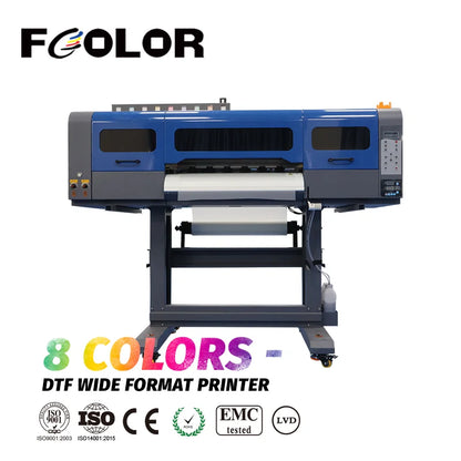 FCOLRO 8 Colors 60CM T-shirt Printing Machine Heat Transfer Larger DTF Printer with Three I3200 Print Heads
