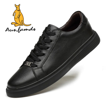 Men's Trendy Casual Athletic Shoes with Kangaroo Logo Cowhide Pigskin Top Layer Lining Stylish Rubber Outsole for Walking Style