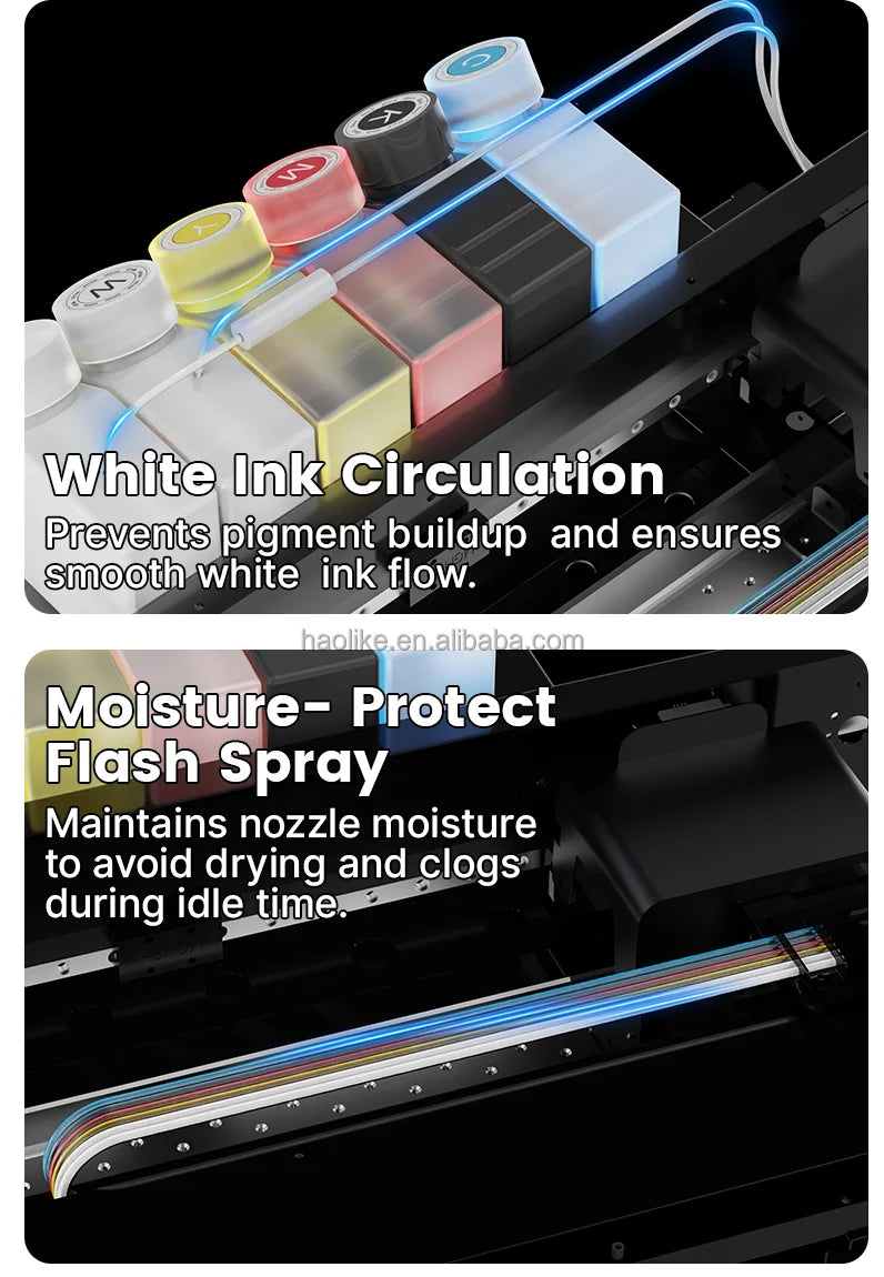 Haolic DTF Printer Machine A3 33cm Industrial Grade Speed and Quality for Custom Tshirt Production Small Business Manufacturing