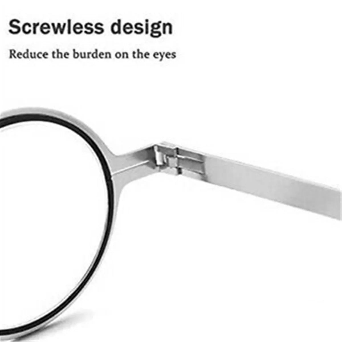 Men Women Fashion Retro Ultra Light Titanium Material Screwless Foldable Anti-Blue Reading Glasses