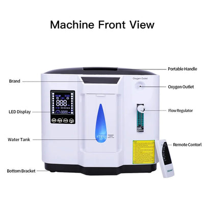 Kainuo Mini Portable Micro Oxygen Generator Machine for Home & Hospital Use with Durable Motor and Bearing Core Components