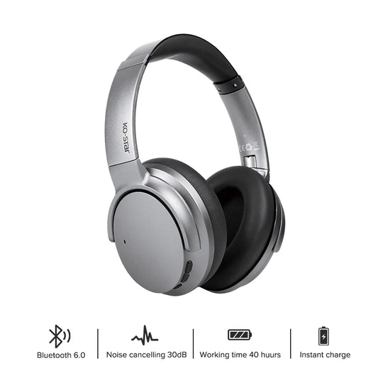 OEM ANC Silent Disco Bluetooth Stereo Headphones Active Noise Cancelling Over Ear Wireless Headphone