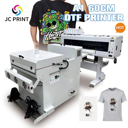 60cm DTF Machine, A1 Heat Transfer PET Film Printing Machine, 600mm Digital Inkjet DTF Printer for T-shirts