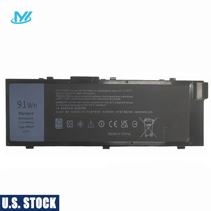 USA in Stock MYiYAE 11.4V 91Wh Lithium Ion MFKVP Laptop Battery for Dell Precision 15 7510 7520 M7510 17 7710 7720 M7710 Series