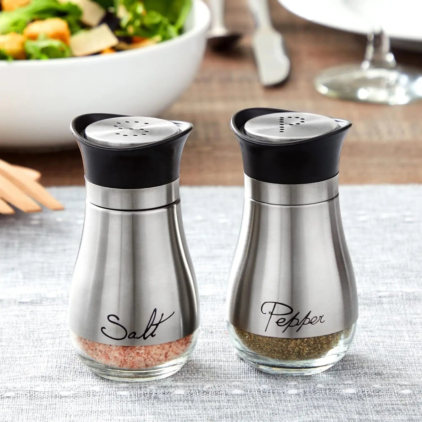 New Little Penguin Stainless Steel Glass Seasoning Bottle Kitchen Pepper Cumin Seasoning Set