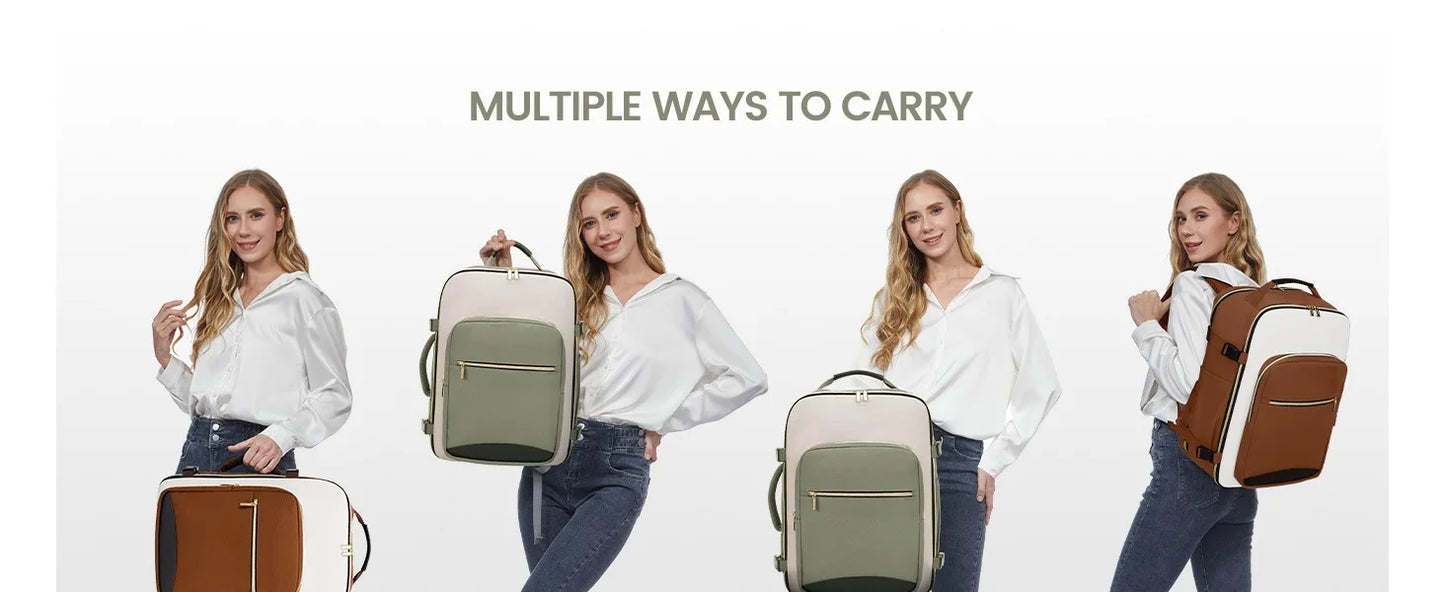 Cross-Border Color-Block Multi-Piece Set Oxford Waterproof Backpack Large Capacity for Business Trip Carry-On Luggage Laptop