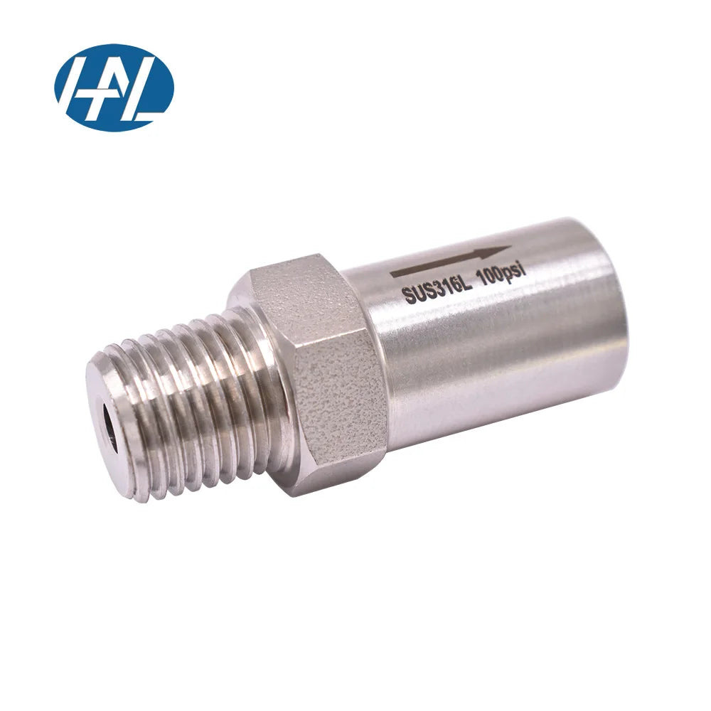 SS316L Stainless Steel Adjustable Safety Relief Valves Manual Power for General Application Male Female Gas Pressure Regulators