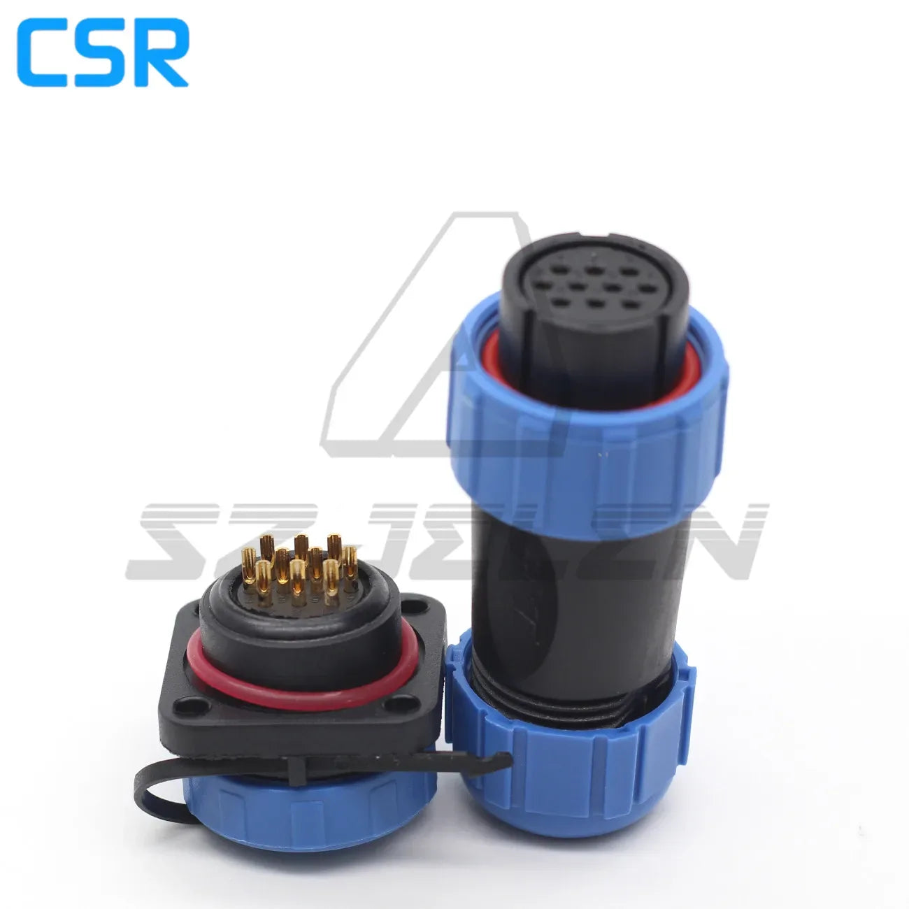 SP21 2/3/4/5/6/7/8/9/10/12 Pin IP68 Waterproof Connector Square Plastic Panel Mounting Connector Plug Female And Socket Male
