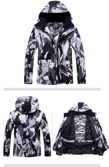 Wholesale Waterproof Allover Print Men's Ski Jacket, Mens Ski Wear, Ski Clothes for Men
