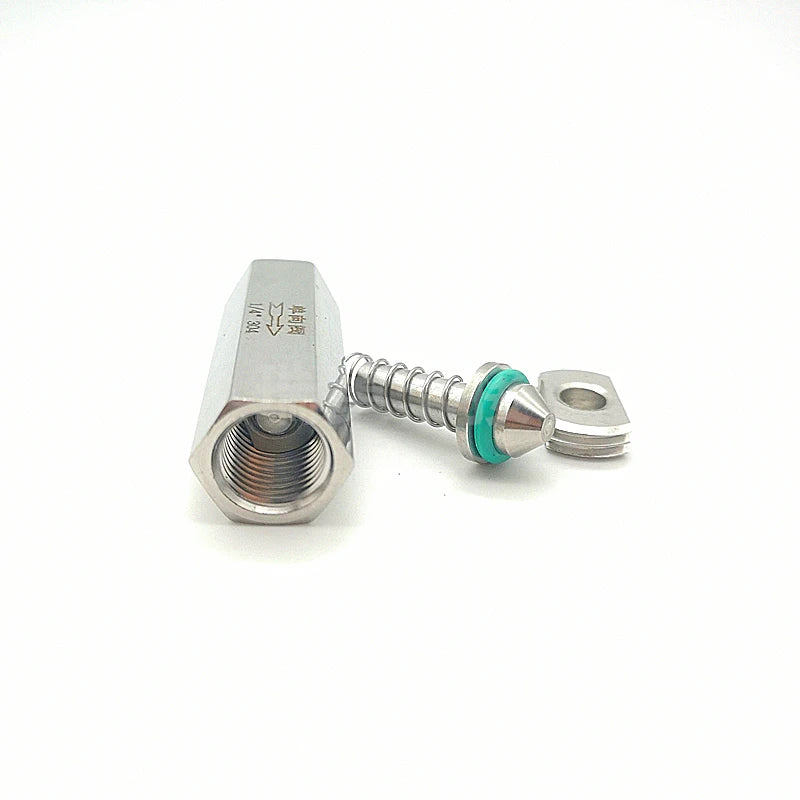 1/8" 1/4" 3/8" 1/2" 3/4" 1" 304 Stainless Steel One-Way Check Valve with Ball Structure Hexagonal Female Thread