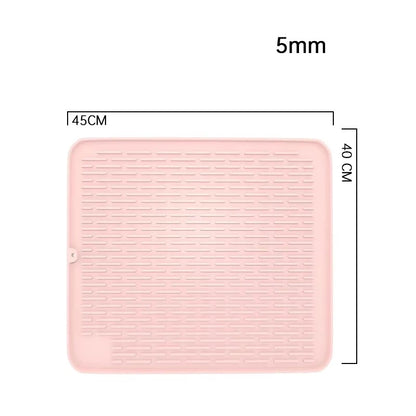 Silicone Dish Quick Bar Drying Dining Table Bath Mat Custom Logo Foldable Kitchen Large Microfiber
