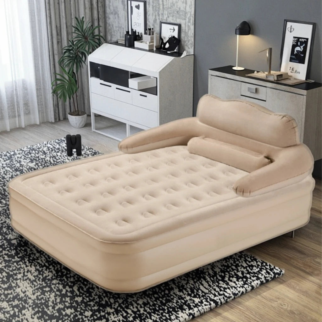 Auto-Inflating PVC Inflatable Air Mattress  Multi-Surface for Camping Home Versatile for School Hospital Bedroom Guests