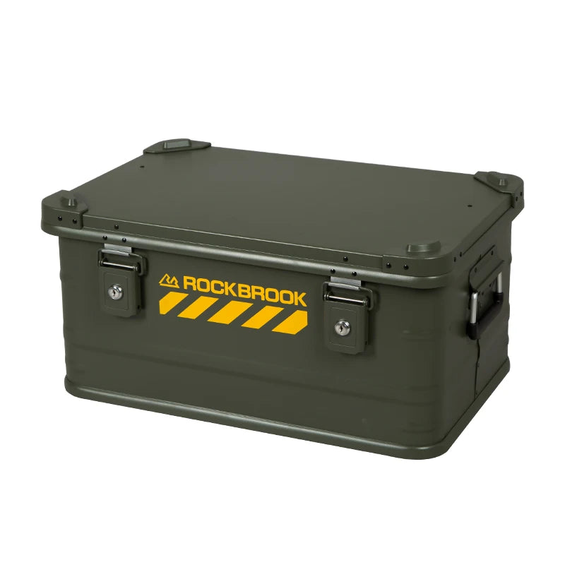 N40 50L for Rockbrook Weatherproof Aluminium Tool Box Portable for Motorcycle Storage Outdoor Camping Kitchen Coffee Storage
