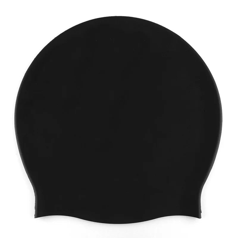 Plus Size Silicone Swim Cap Protective Swimming Caps Training Custom Swim Cap for Long Hair & Braids & Dreadlock