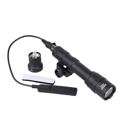 LAMBUL US Warehouse Tactical Flashlight M600B Outdoor Hunting Scout Light with Pressure Switch Fit 20mm Rails Constant/Momentary