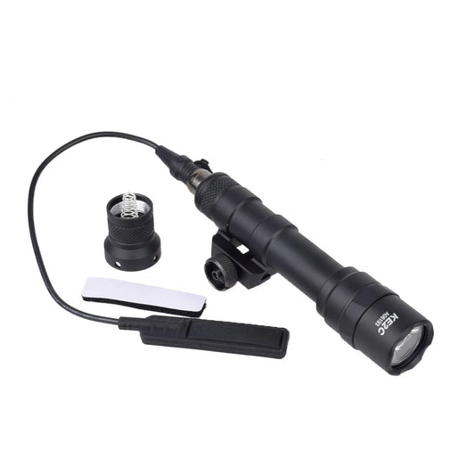 LAMBUL US Warehouse Tactical Flashlight M600B Outdoor Hunting Scout Light with Pressure Switch Fit 20mm Rails Constant/Momentary