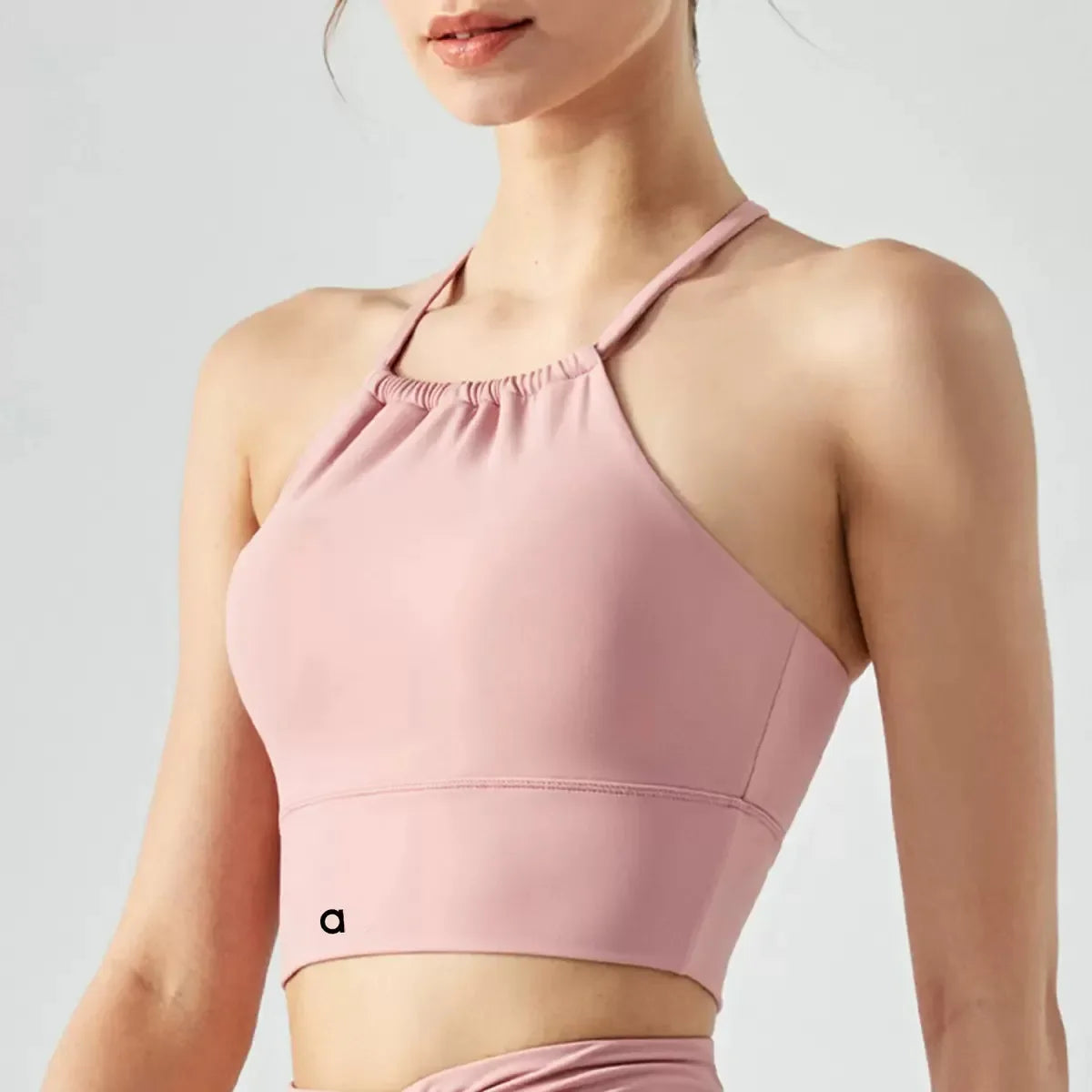 Women's Sexy Fitness Yoga Top, with Thin Straps, Cross-back, Short-length Woven Fabric, Suitable for Exercise
