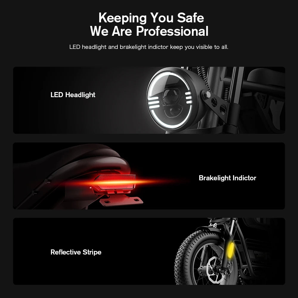 COSWHEEL Y16 Electric Bicycle Eu Stock Fast Delivery 1000w High Speed Electric Beach Bike