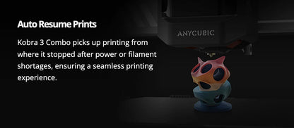 Anycubic KOBRA 3 COMBO Print Size 250*250*260mm High Speed Max 600mm/s