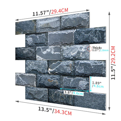 10 Pcs 13.5 X 11.5 Inch Self Adhesive Tile Stickers Waterproof PVC+PE Backsplash Tile Peel and Stick Wall Tiles for Kitchen