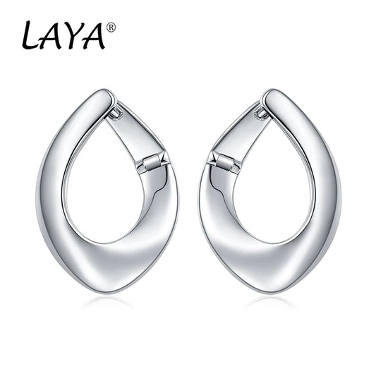 LAYA Drop Earrings For Women Mother's Day Oval Shape Personalized Design 925 Sterling Silver Original Luxury Jewelry 2022 Trend