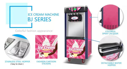 2-in-1 Automatic Commercial Ice Cream Machine Soft Ice Cream and Coffee From Fruit and Milk for Coffee Shops