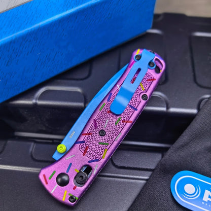535 - Colored Aluminum Alloy Handle Folding Knife, Camping and Tactical Pocket Knife, in Stock in the United States
