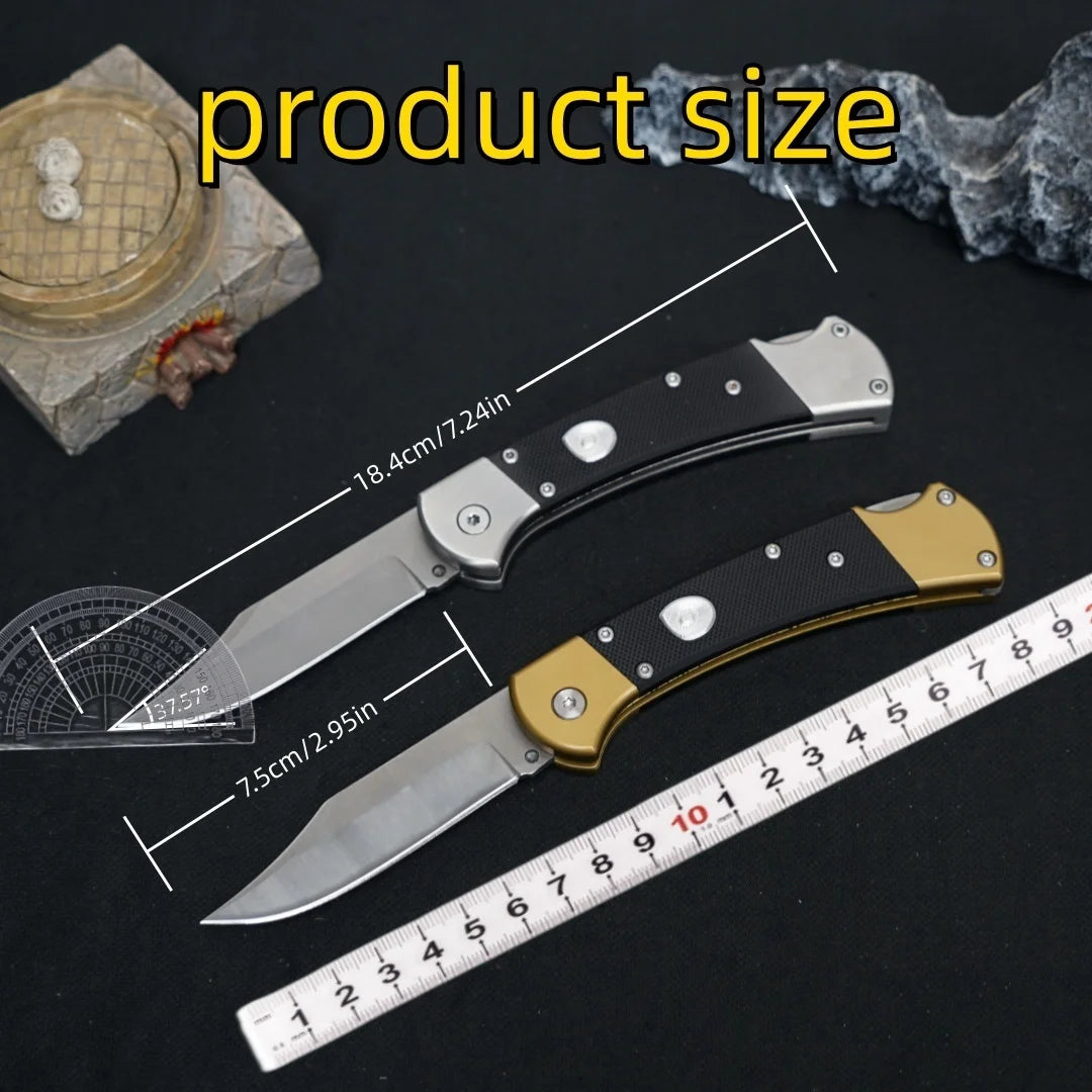 Stainless Steel Wood Outdoor Mini Folding Knife DIY OEM Multi-function Portable Pocket Camping Self-defense Fruit