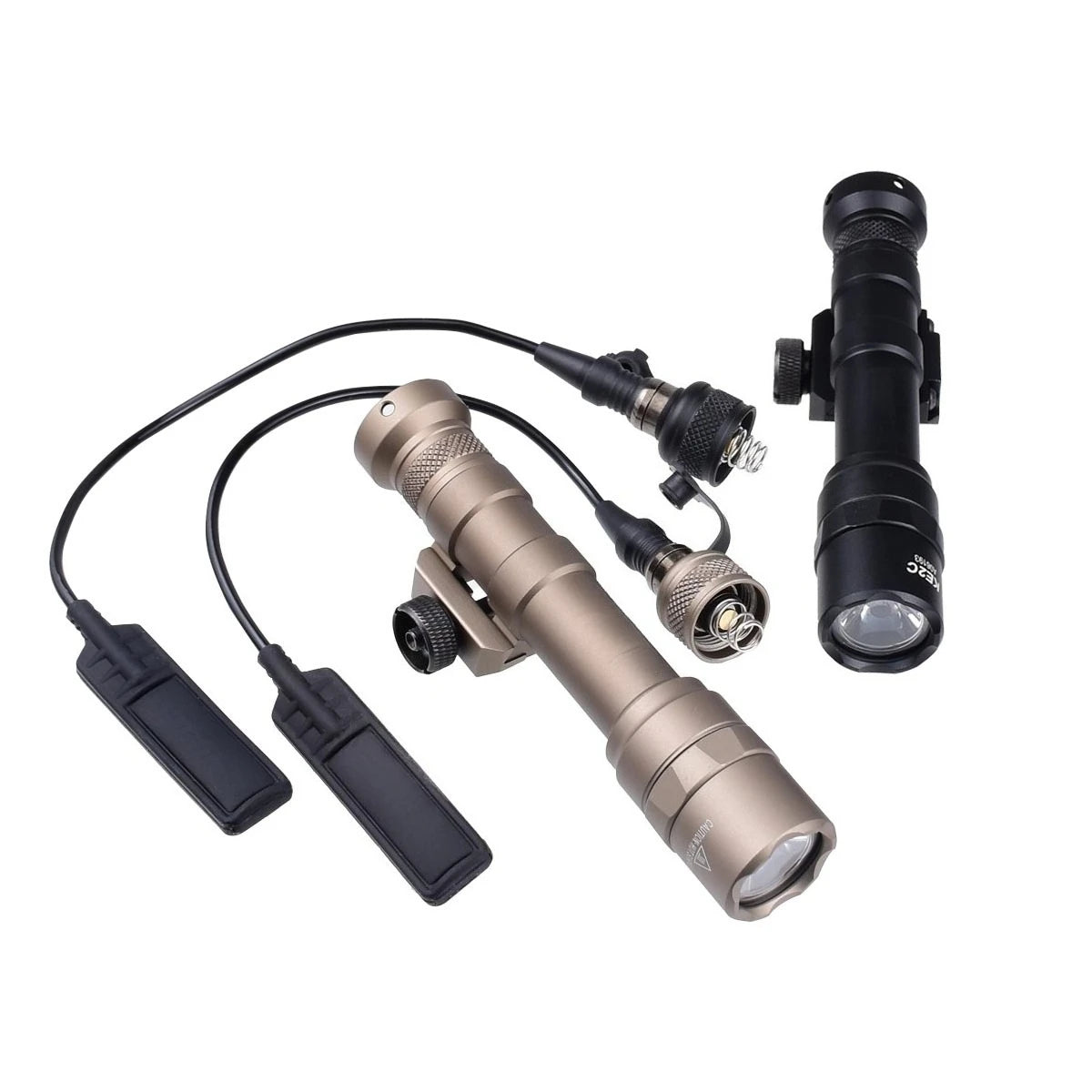 LAMBUL US Warehouse Tactical Flashlight M600B Outdoor Hunting Scout Light with Pressure Switch Fit 20mm Rails Constant/Momentary