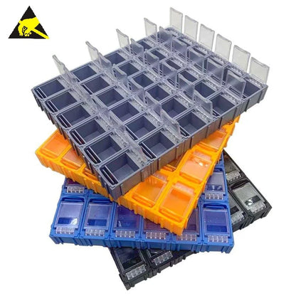 Time-Limited Colored Bins Small Case Storage Racks Anti Static Bag And Box Esd Container Tray