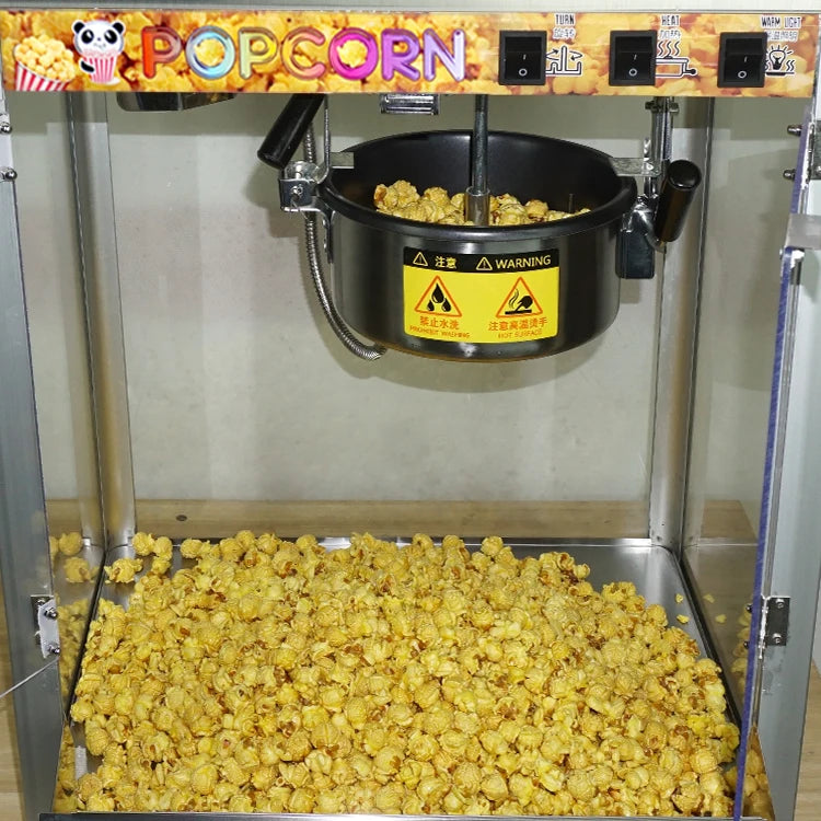 Kolice Strong Structure Commercial 8oz Kettle Popcorn Machine/Popcorn Making Machine with Safe Organic Glasses Make Popcorn