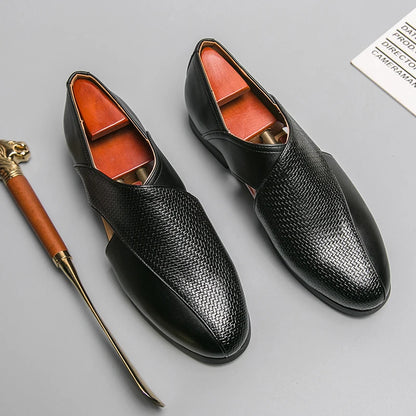 Size 38-47 Summer Casual Shoes Comfortable PU Leather Slip on Goes With Everything Men Dress Shoes