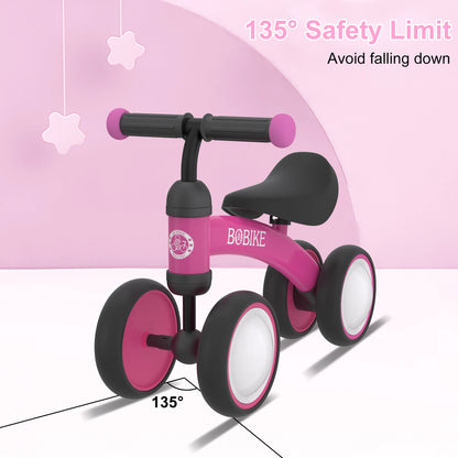 Baby Balance Bike Toys for 12-36 Months Kids Toy Boy and Girls Gifts Toddler Best First Birthday Gift  (Rose Red-Light)